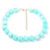 Fashion Versatile Creative Color Smudge Geometric Resin Square Beaded Necklace Simple Trend Women's Necklace