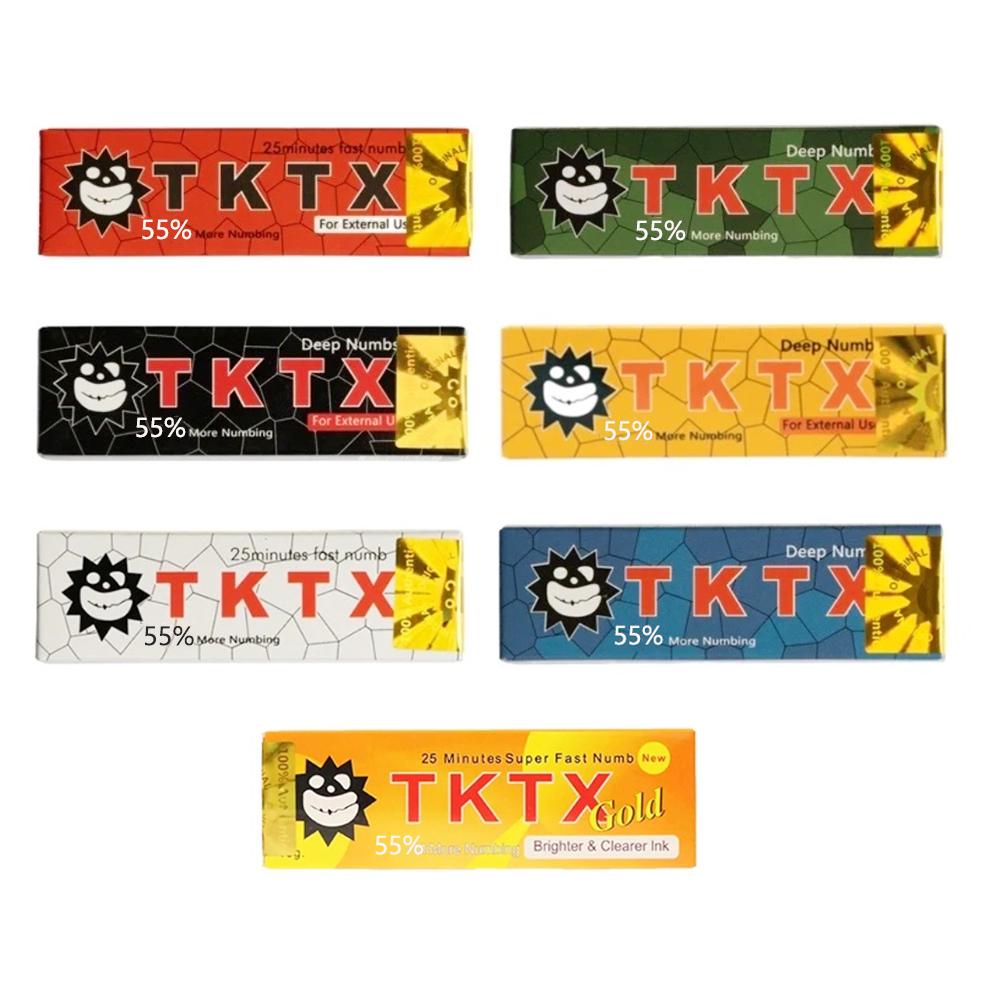 

TKTX Numb Cream 55% для татуировок черного/белого/желтого/золотого/зеленого/красного/синего цветов