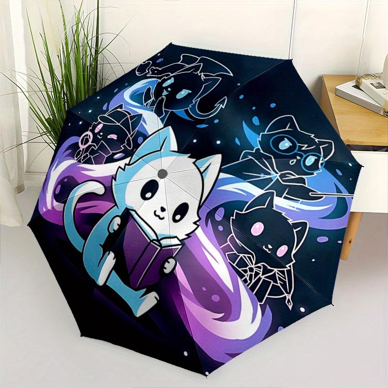 

1pc Automatic Folding Umbrella with Portable Tri-Fold Design, 8-Rib Structure, Outdoor, Festive Gift for Fans, Travelers, Everyday Use, Perfect P