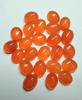 Natural AAA Carnelian Oval Cabochon Lot, Orange Carnelian Gemstone, Oval Flat Back Cabochon, Loose Stone for Jewelry Making, High Quality Carnelian