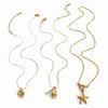 Minimalist Sea Inspired Adjustable Length Stainless Steel Necklace For Layering Stackable Jewelry Gift For Her