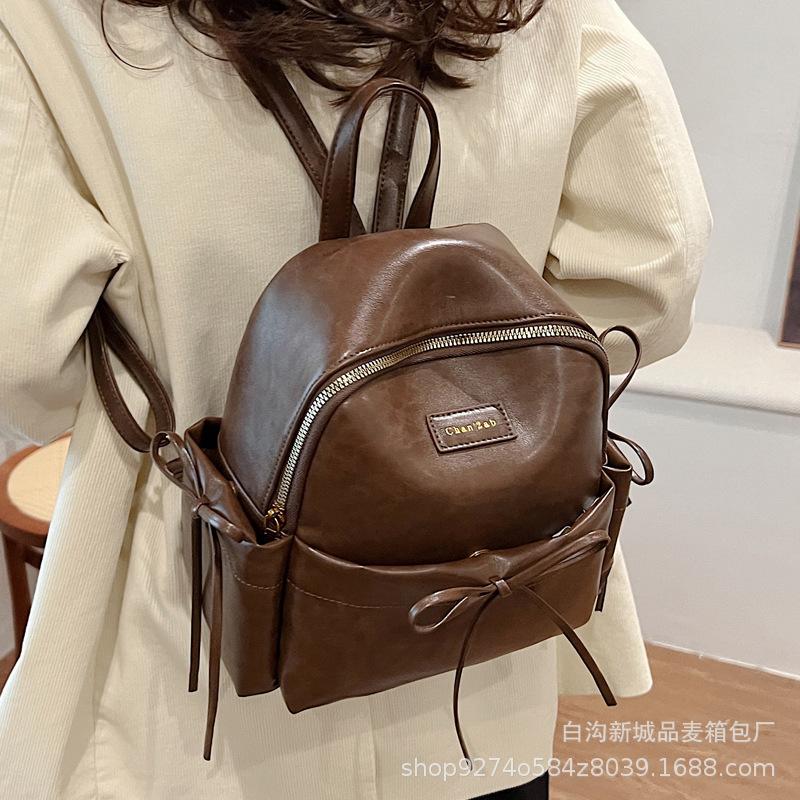 Premium Texture Retro Large-capacity Small Bag Women's 2025 New Fashion Backpack Popular Foreign Style Backpack