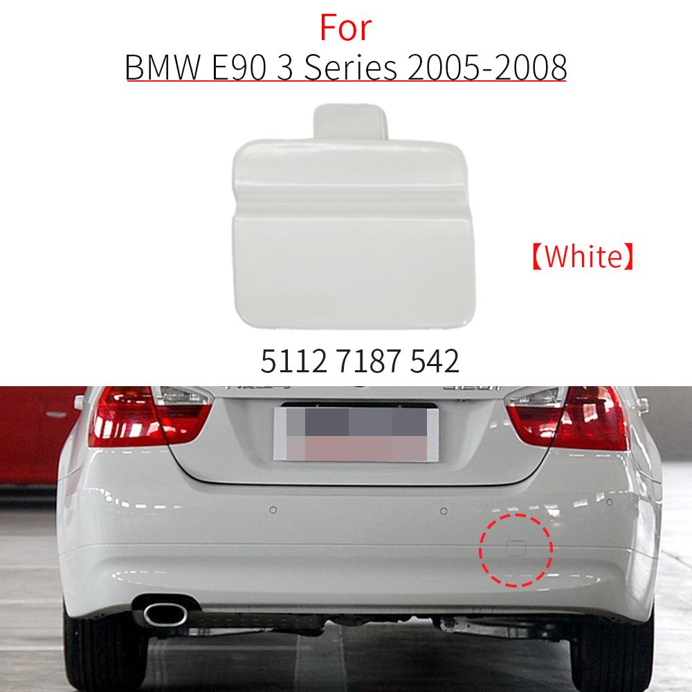 For BMW E90 Car Rear Bumper Tow Hook Cover Cap Black White For BMW 3 Series 2005-2008 316 318 320 323 330 51127187542