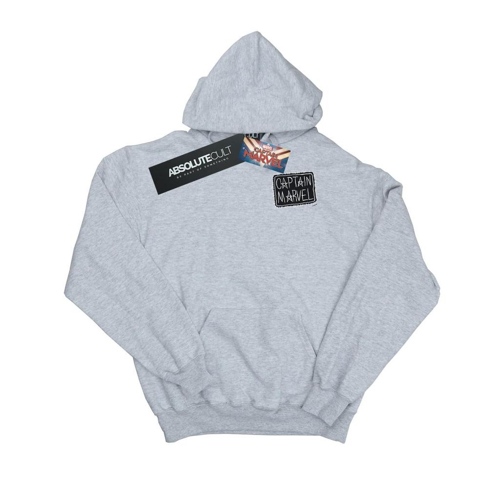 Marvel Boys Captain Marvel Breast Patch Hoodie