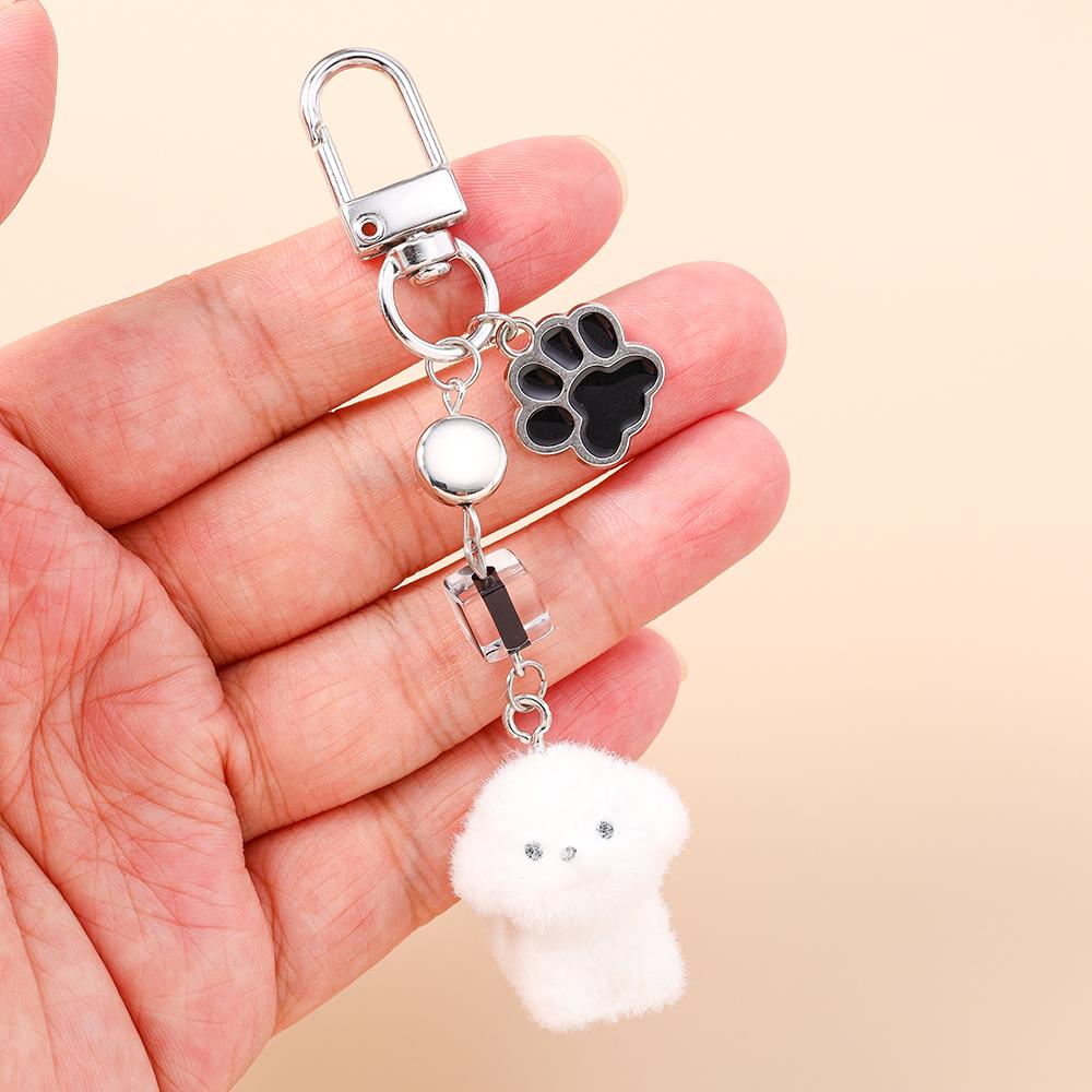 Cute Sea Otter Keychain Animal Key Ring Pendants for Women Girls Handbag Decor DIY Handmade Key Chain Jewelry Gifts