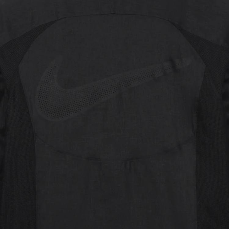 Stussy x Nike Lněná skořepinová bunda (Velikost Asie) Černá Unisex Streetwear FZ5752-010