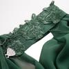 Black Ivory Chiffon Bridal Halter Cape Shawl for Women
