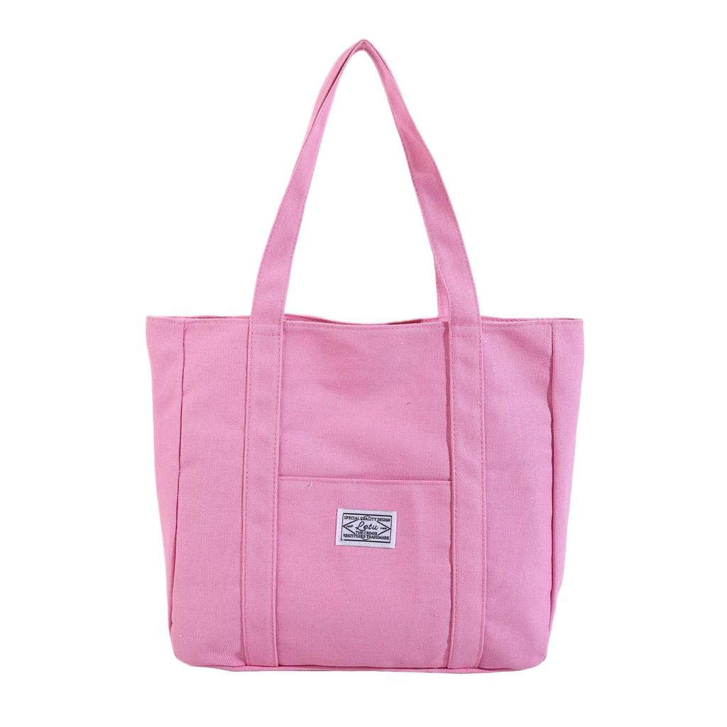Large capacity tote bag, simple commuter shoulder bag, college student class armpit bag, canvas bag