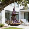 Witch Garden Statue Bird Feeder for Outdoors Resin Hanging Wild Bird Feeder for Outside Patio Backyard Birdwatching