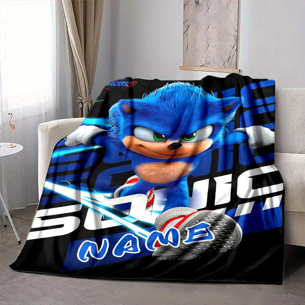 Custom 1pc Sonic Adventure: Team Sonic Blanket, Soft And Comfortable Blanket, Casual Warm, Camping Travel Blanket, Birthday Gift Q912177
