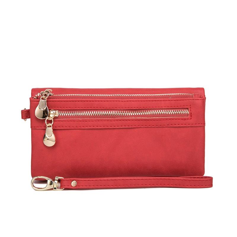 IELGY Женский многофункциональный длинный кошелек в корейском стиле розовый — фото 8
