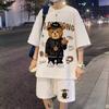 Trendy Harajuku Waffle T-Shirt & Shorts Set – Casual Summer Fashion