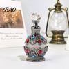 Empty Scent Container 15ML Vintage Luxury Refillable Perfume Bottle, Essential Oil & Fragrance Glass 15ml Bottle Dubai Arabian Style for Travel