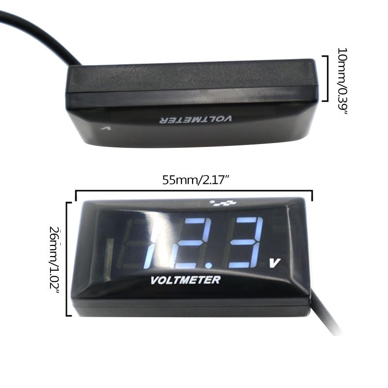 Car Voltmeter Digital Voltmeter Meter LCD Panel Tester Auto Motorcycle 12V-150V