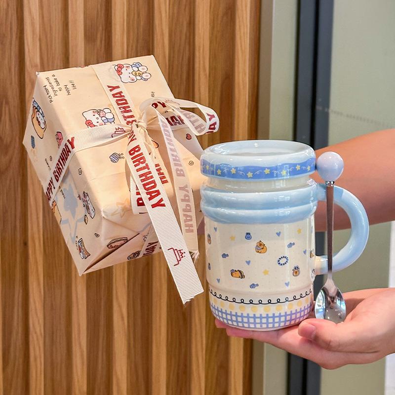 Narozeninové dárky pro spolužáky, učitele, vysoce hodnotné keramické hrnky s koťátkem, šálky na kávu a vodu a dárky