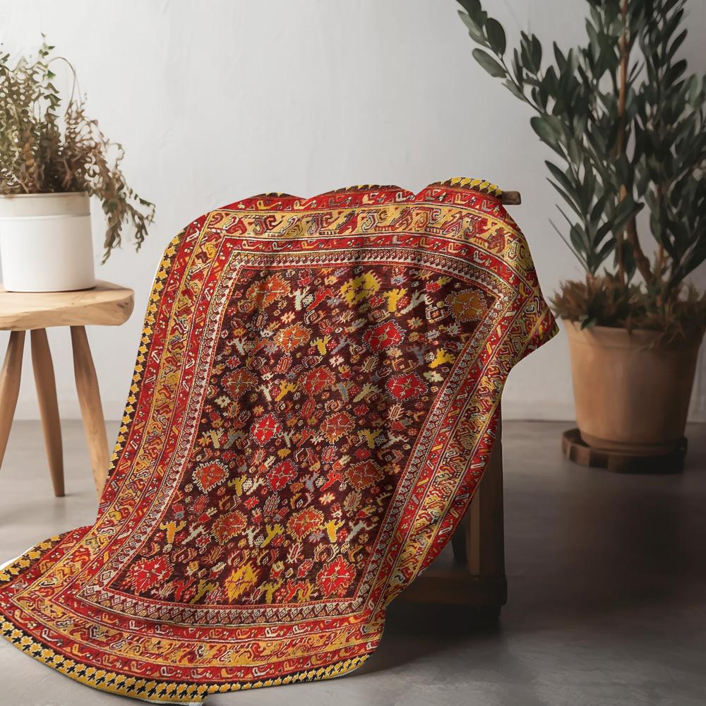 Turkish Vintage Rug Traditional Area Kilim Rug Handmade Persian Shag Rug for Living Room Bedroom Decor