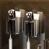 2pcs PET Toothbrush Rack Storage Rack Wall Mounted Mouthwash Cup Rack  Home Organization