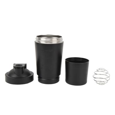 Shaker Bottle Stainless Steel Protein Shaker Scales Portable Shaker Cup with Wire Whisk for Protein