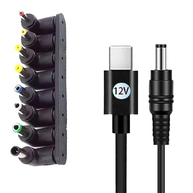 DC5521 Power Adapter 8 Adapters for Security Camera Routers and Laptops 5.5x2.1mm Female to Male Barreled Plug