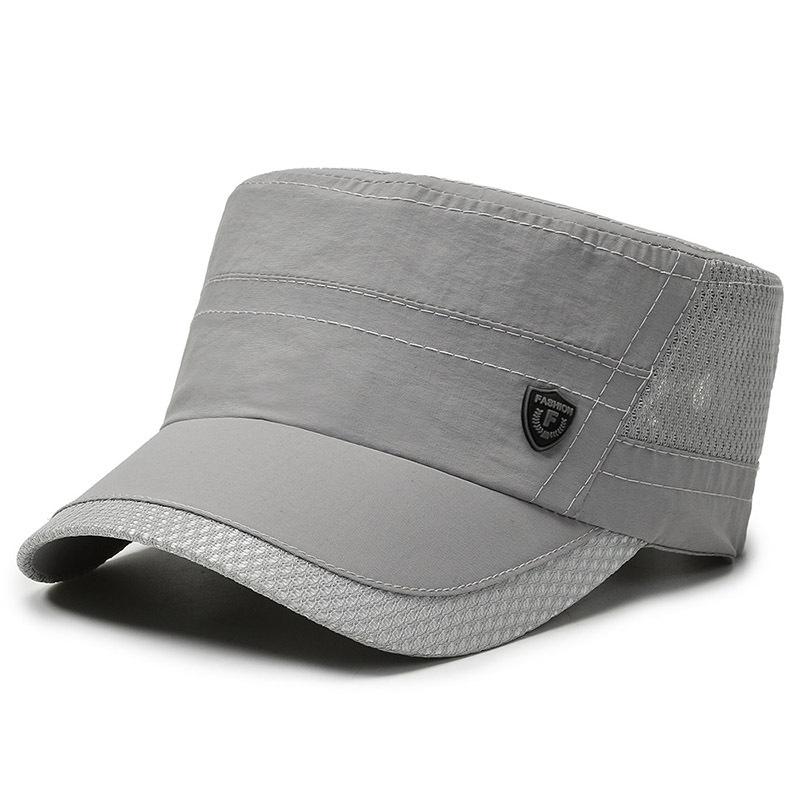 Men's Quick-drying Hat Summer Sunshade Sunscreen Thin Breathable Mesh Flat Top Hat Outdoor Baseball Cap Cap Women