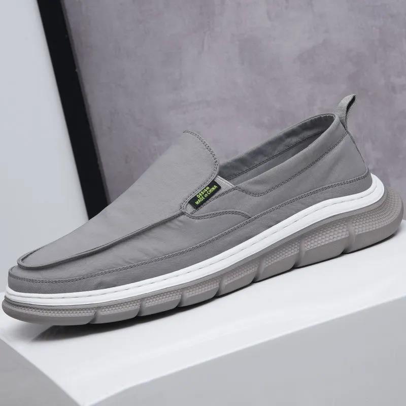 

Туфли Hy из ткани мужские однопедальные осенние мужские туфли весна и осень сверхлегкие туфли из ледяного шелка модные мужские универсальные парусиновые туфли из старого Пекина 39