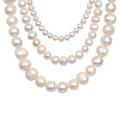 Mon Choix Silver Freshwater Pearl Necklace