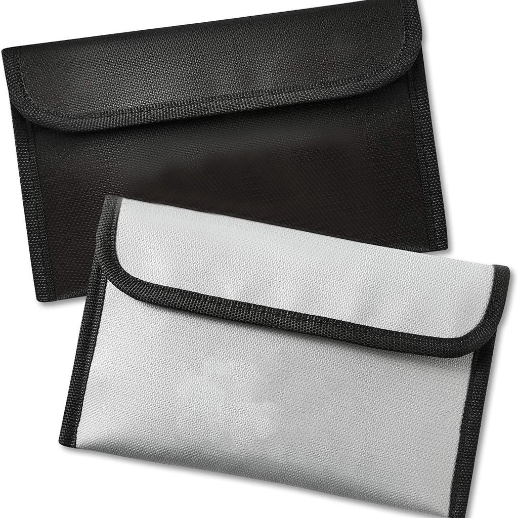 Fireproof, Waterproof Multi-Functional Document Bag - Large Capacity, ID & Card Holder