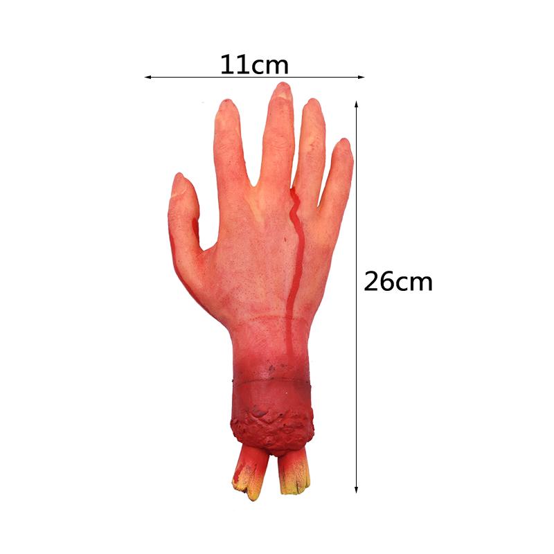 1 stk. Gyser Halloween Dekoration Blod Gyser Brækket Hånd Fod Latex Falsk Finger Hjerne Hjerte Til Halloween Festartikler Skræmmende Rekvisitter