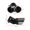 Car Dual Exhaust Tip Tail Pipe Tailpipe Stainless Steel Premium Durable Curved Type Replace