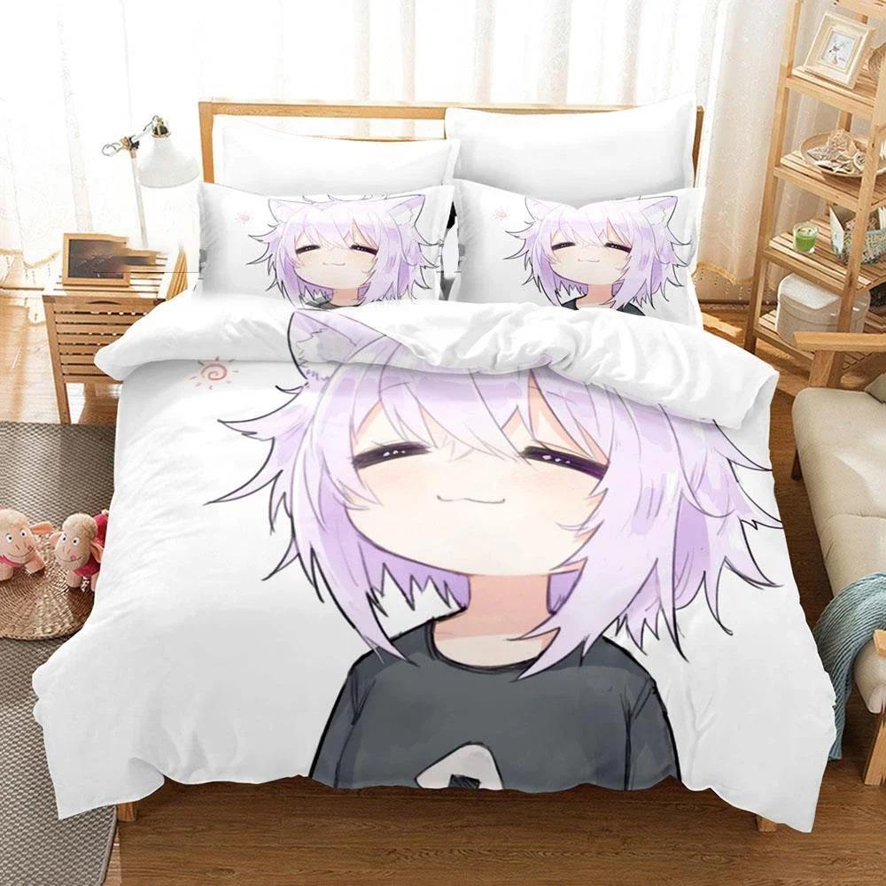 Anime Nekomata Okayu Bedding Set Duvet Cover Bedroom Comforter Covers Single Twin King Size Quilt Cover Home Textile