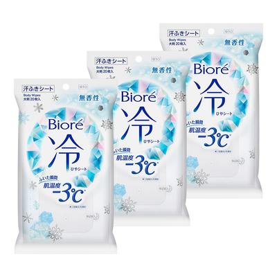 Biore cold sheet non profumato set da 3 pezzi