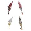 Vintage Feather Designs Clip On Ear Cuff for Without Pierced Ears Gothic Jewelry Unisex Dark Aesthetic Alloy Accessory