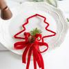 Red Star Bow Christmas Bell Antique Bell Handmade Craft Door Hanging Exquisite Iron Retro Xmas Tree Hanging Bells Tree Ornaments