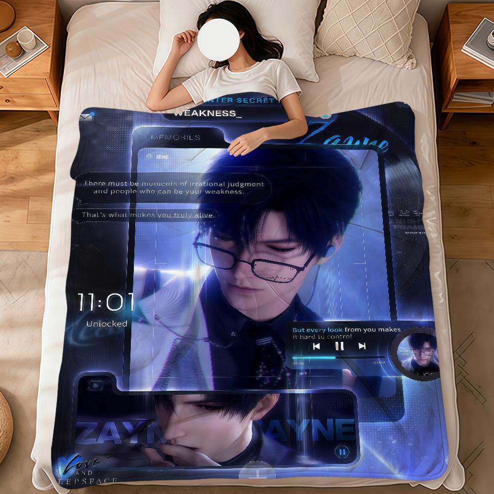 

Sylus Zayne Caleb Heartbeats Ablaze Love Deepspace soft warm plush blanket dormitory sofa living room hogar bed gift nap home 75x90cm