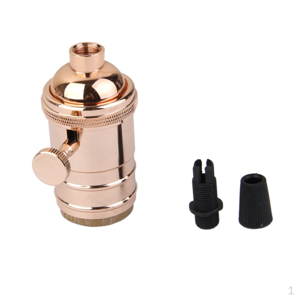 

E27 Switched Lampholder Holder - Rose Golden