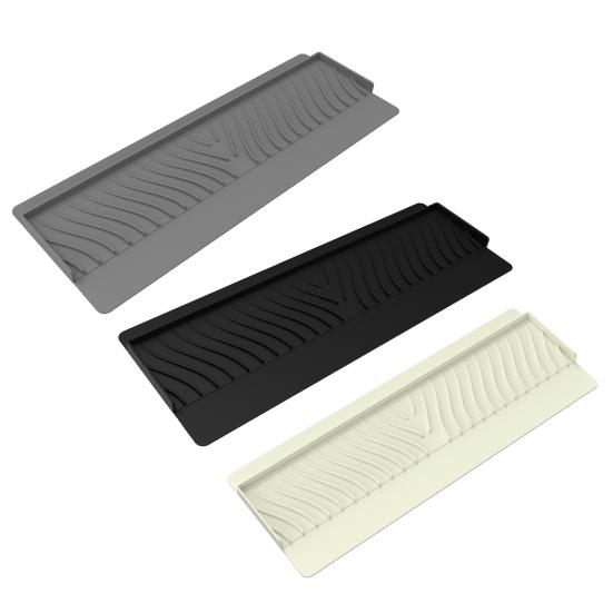 Silicone Sink Edge Protector Splash Guard with Suction Cup Anti-slip Multifunction Countertop Kitchen Bathtub Sink Wash Basin Anti-splash Tray Sink