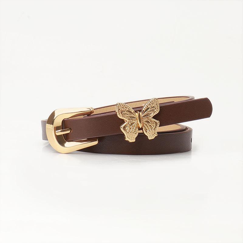New Sweet Girl Style Belt Women's Fashion Belt Women's Cute Style Butterfly Decorative Versatile Dress Belt