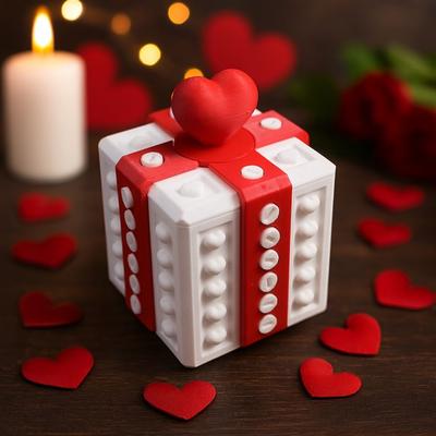 3D Printed Annoying Screw Gift Box Funny Plastic Prank Screw Box Novelty Decorative Heart Design Box Party Supplies
