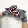 Grey Shark Knit Gloves Coldproof Elastic Mittens Cute Cartoon Animal Warm Gloves For Women Men Autumn & Winter