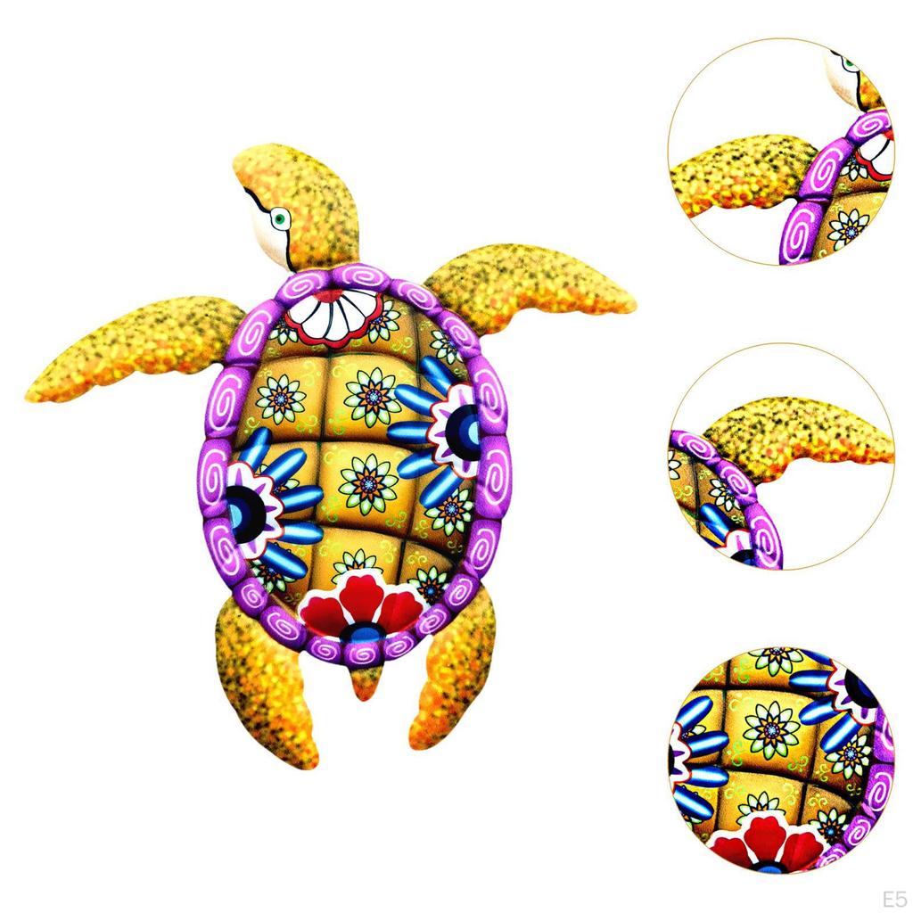 Eiserne Schildkröten-Wanddeko, Wandhänge-Dekor, Kreative Skulptur, Garten-Wohnzimmer-Dekoration,