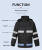 High-Visibility Reflective Motorcycle Rain Suit - Fluorescent Green/Yellow, Breathable, Double-Layer, Adult Split Design