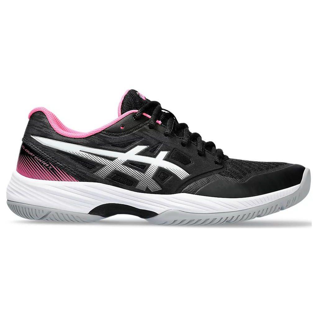 Asics Gel-Court Hunter 3 Bequeme Stoßdämpfende Langlebige Low-Top Badmintonschuhe Damen Sneaker Schwarz Weiß 1072A090-001