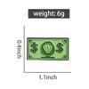 Green USD Symbol Enamel Pin Custom Wealth Money Cartoon Cute Anime Currency Brooches Lapel Badges Jewelry Kid Fans Gift