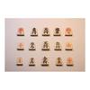 Tendo shogi pieces Red push pieces & folding board No. 5 & piece stand Domestic quality