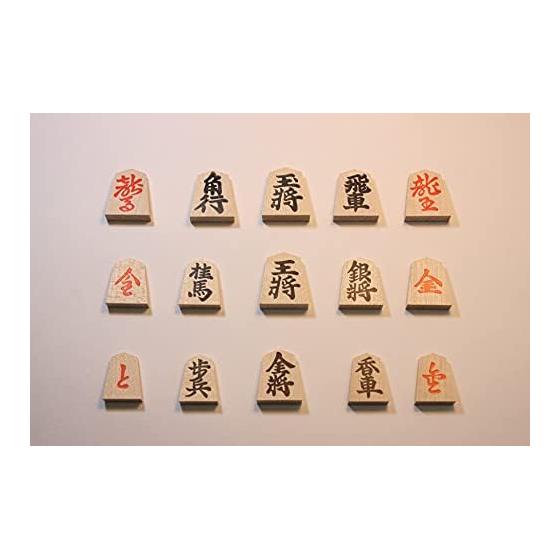 Tendo shogi pieces Red push pieces & folding board No. 5 & piece stand Domestic quality