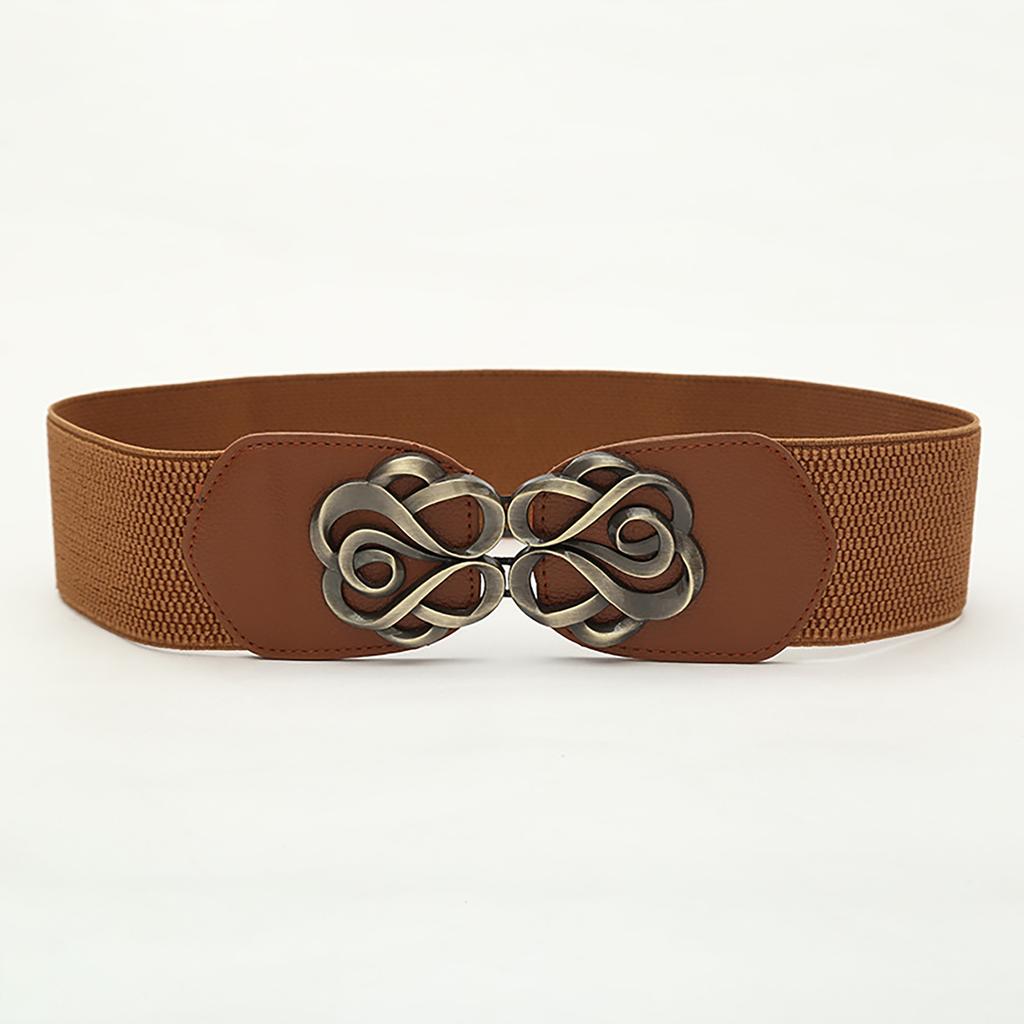 Elastischer Hüftgürtel Punk Kette für Cowboy Cowgirl Modern Rose Schnalle Hüftkette Breiter Gürtel Modeaccessoire