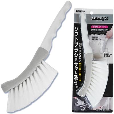 Azuma Industrial Azumagic Soft Bathroom Brush BT763 Hollow Split Bristle Cushioned Head Hand Cleaning for Bathtub Walls Floors