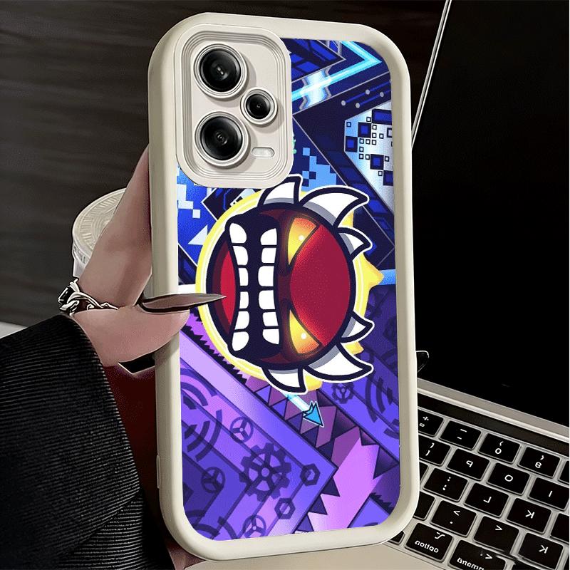 Geometry Dash Game Soft Phone Case for Xiaomi Poco X7 X6 X5 Pro X4 Gt X3 F7 Ultra M8 M7 Redmi 15C 15 14C 13 13C 12 12C 10 10C
