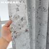 1PC NAPEARL Vintage Rural Style Jacquard Curtains, Gray Rattan Vine Branch Leaf Sheer Curtain for Bedroom Living Room Home Decor
