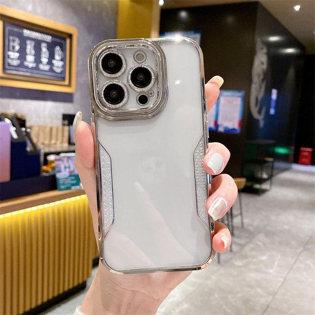 

Чехол-бампер с прозрачным покрытием для Iphone 14 13 12 11 Pro Max 14 Plus 14pro, противоударная защита объектива, прозрачная задняя крышка For iPhone 13Pro